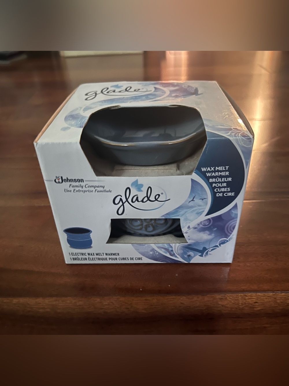 Glade Blue Ceramic Wax Melt Warmer - Glade + 3 pack wax